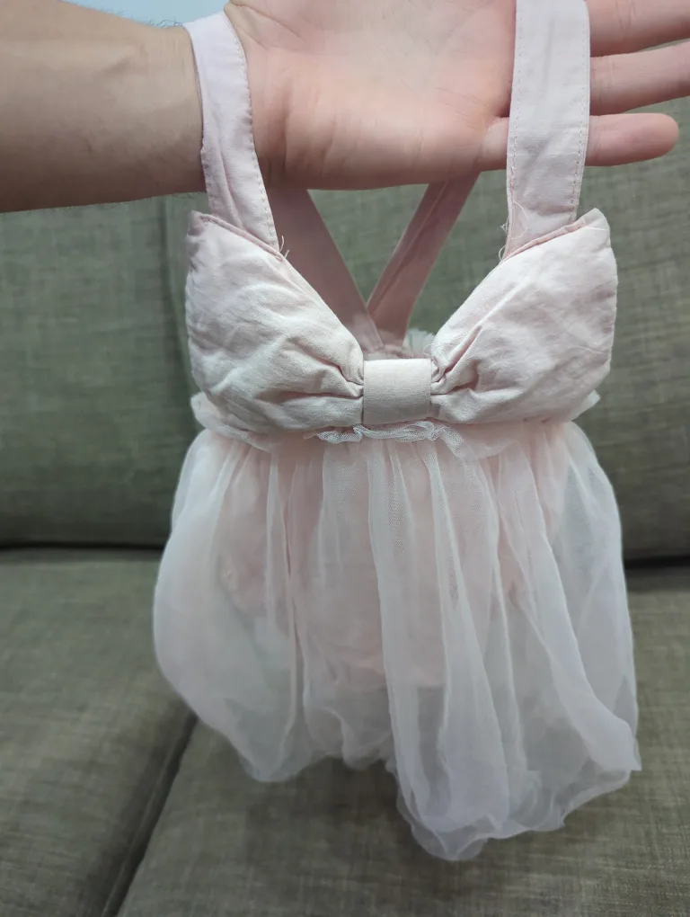 Pink Baby Dress with Tulle Skirt image indicator(3)