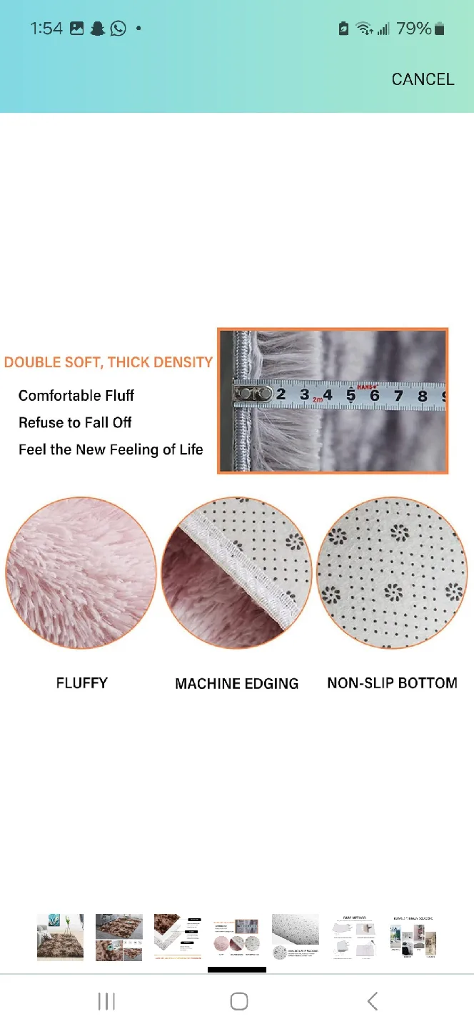 Ultra-Soft Luxury Brown Shag Rug image indicator(4)