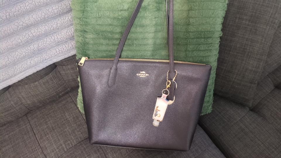 Coach Black Leather Tote Bag