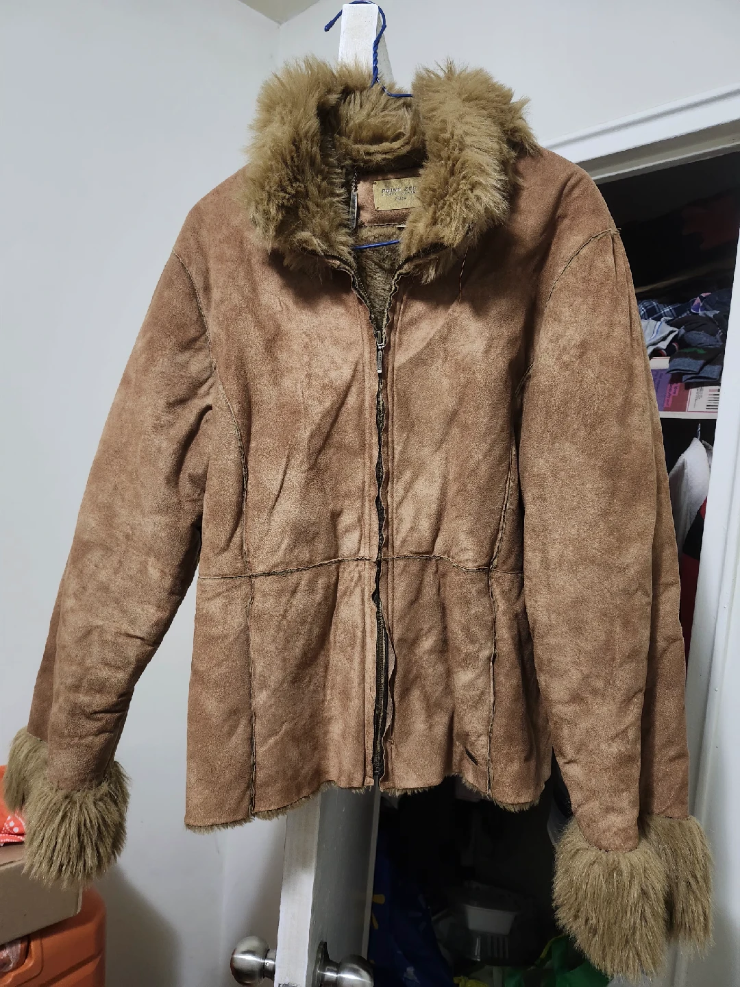 Point Zero Brown Faux Suede Jacket