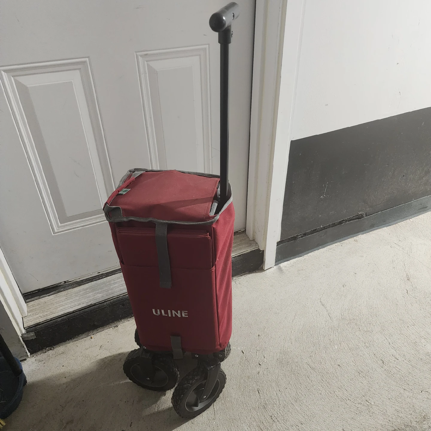 Uline Red Wheeled Shopping wagon