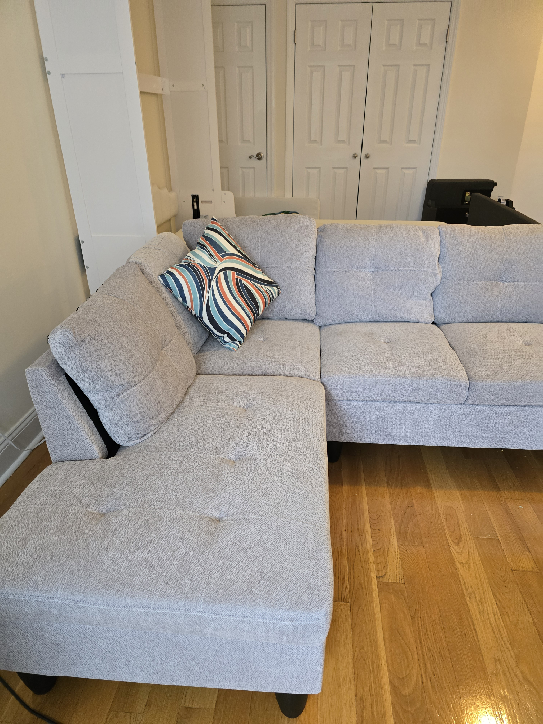 Light Gray Sectional Sofa-97 Inches - photo 3