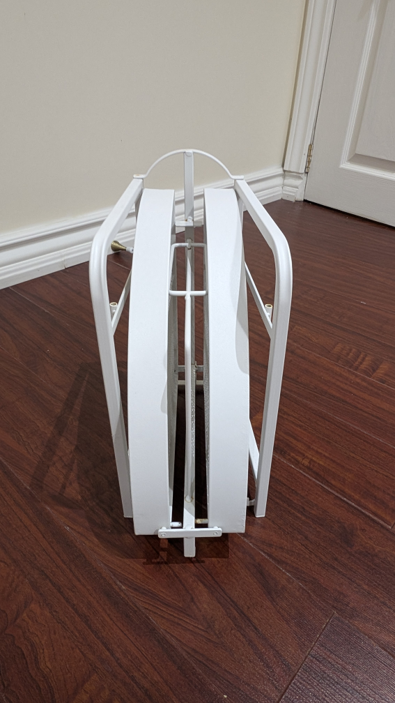 White Metal Folding Corner Shelf - photo 3