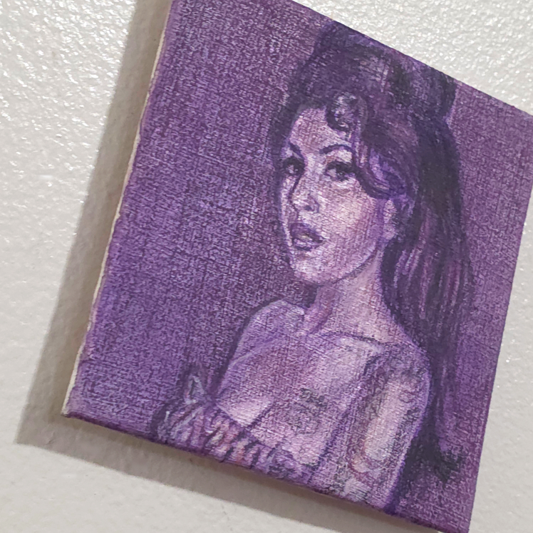 Iridescent Amy Winehouse watercolor painting - photo 2