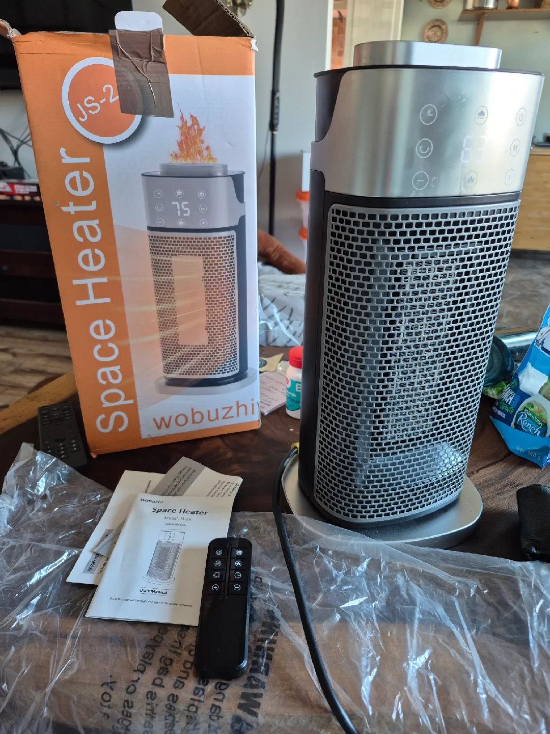 Space Heater JS-2 with Humidifier 2in1 Remote,NEW image indicator(2)