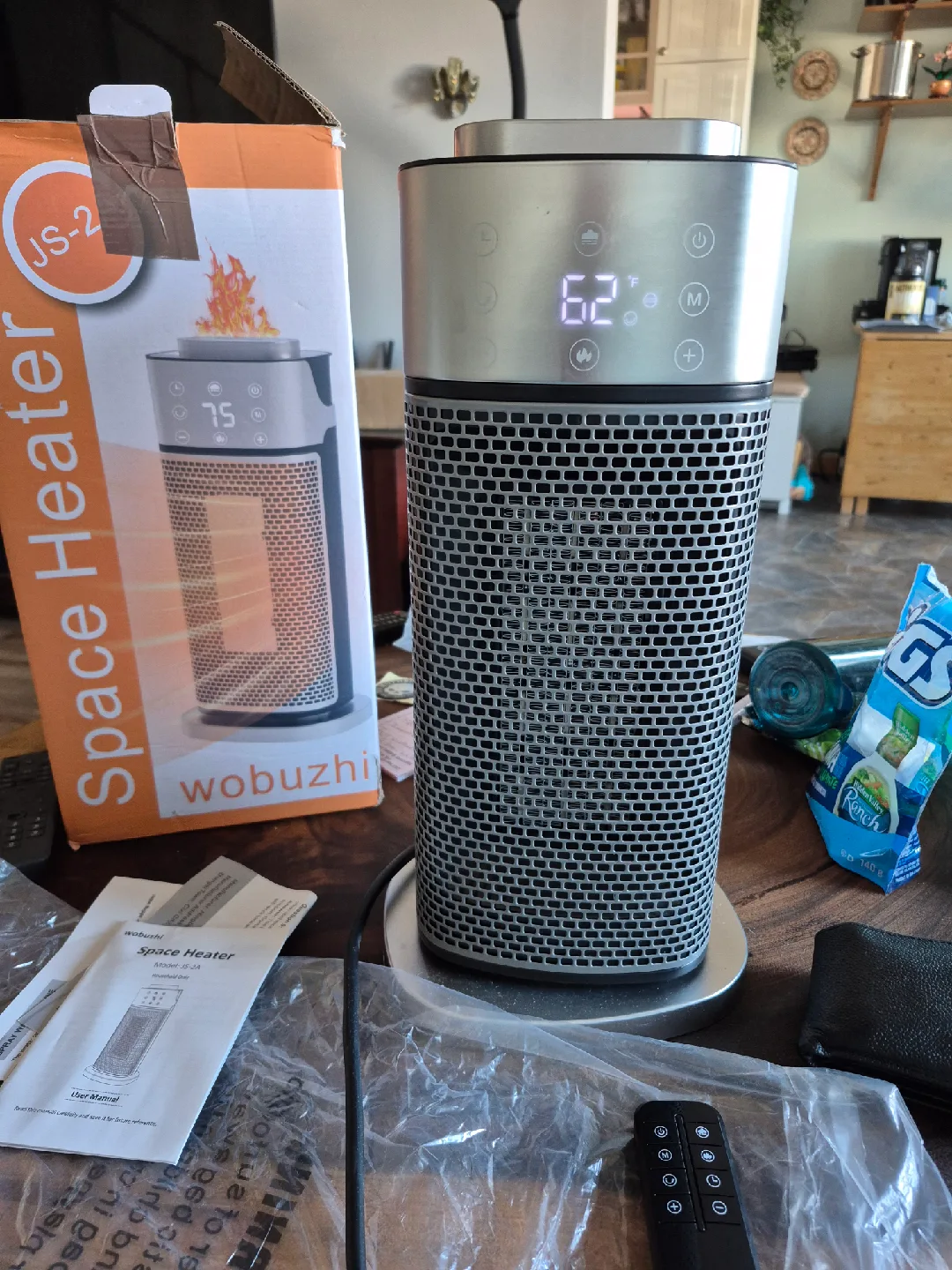 Space Heater JS-2 with Humidifier 2in1 Remote,NEW image indicator(5)