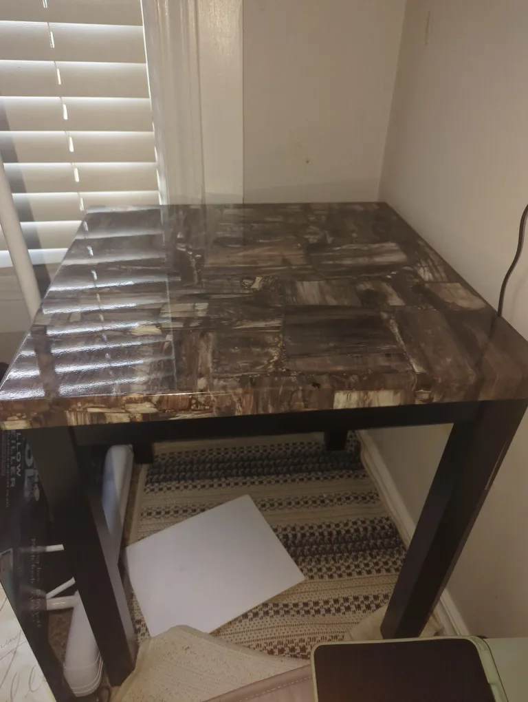 Brown Patterned End Table image indicator(2)