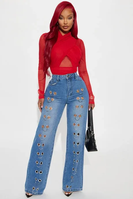 Fashion Nova Red Bodysuit - Size 1X but fit like a Large/Medium image indicator(4)