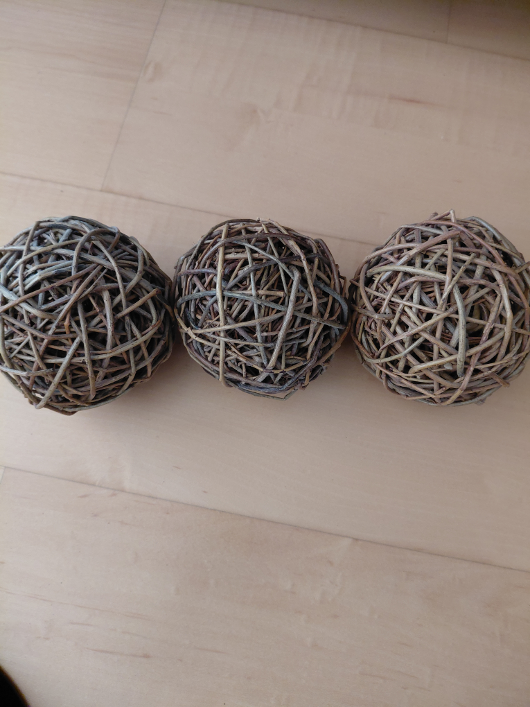 Decorative Rattan Balls - Set of 3
