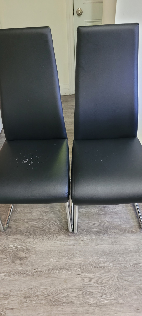 Glass Top Dining Table with 4 Black Chairs - photo 4