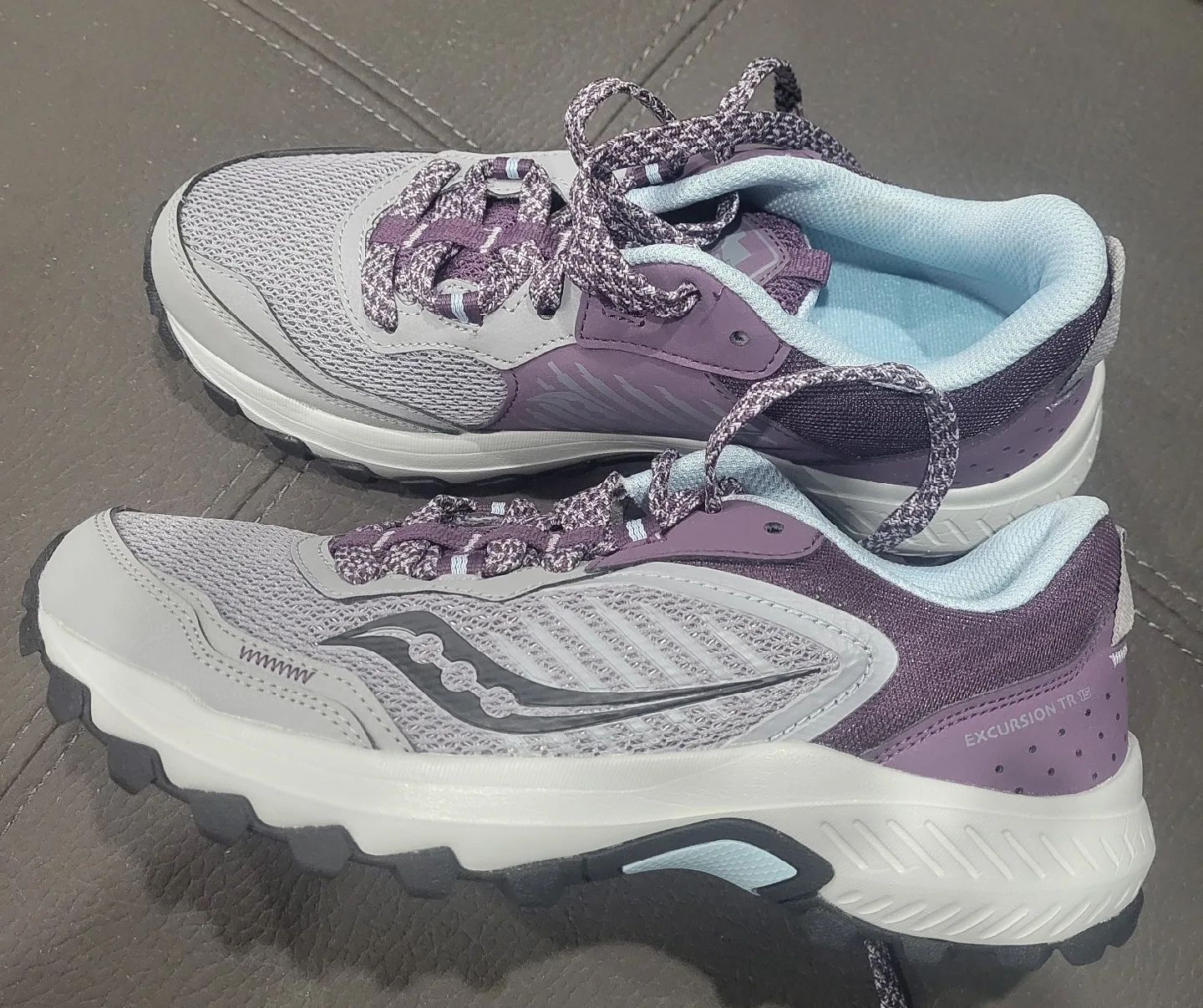 Saucony Excursion TR15 Trail Running Shoes - Grey/Purple image indicator(5)