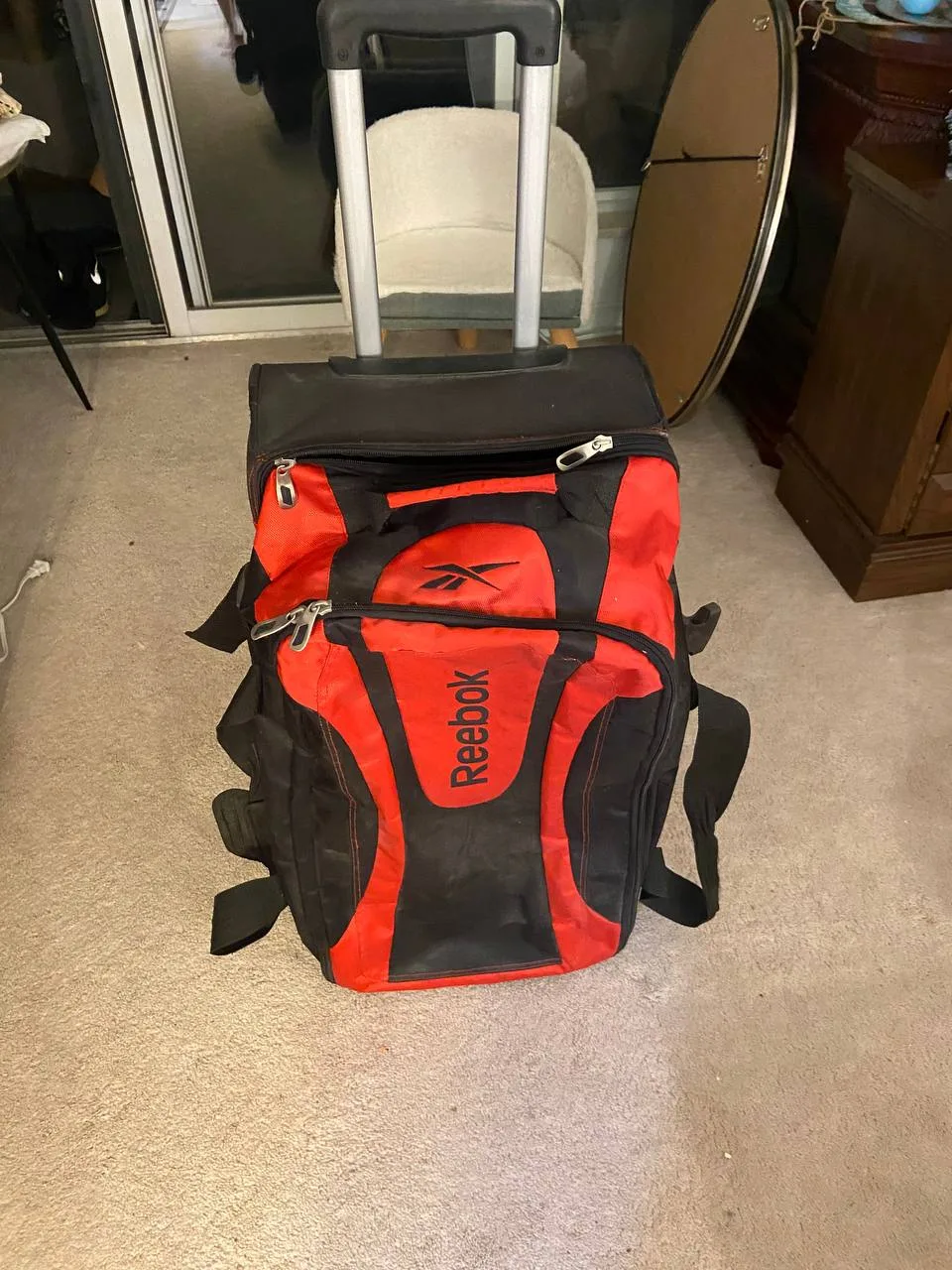 Reebok Rolling Backpack - Red & Black image indicator(4)