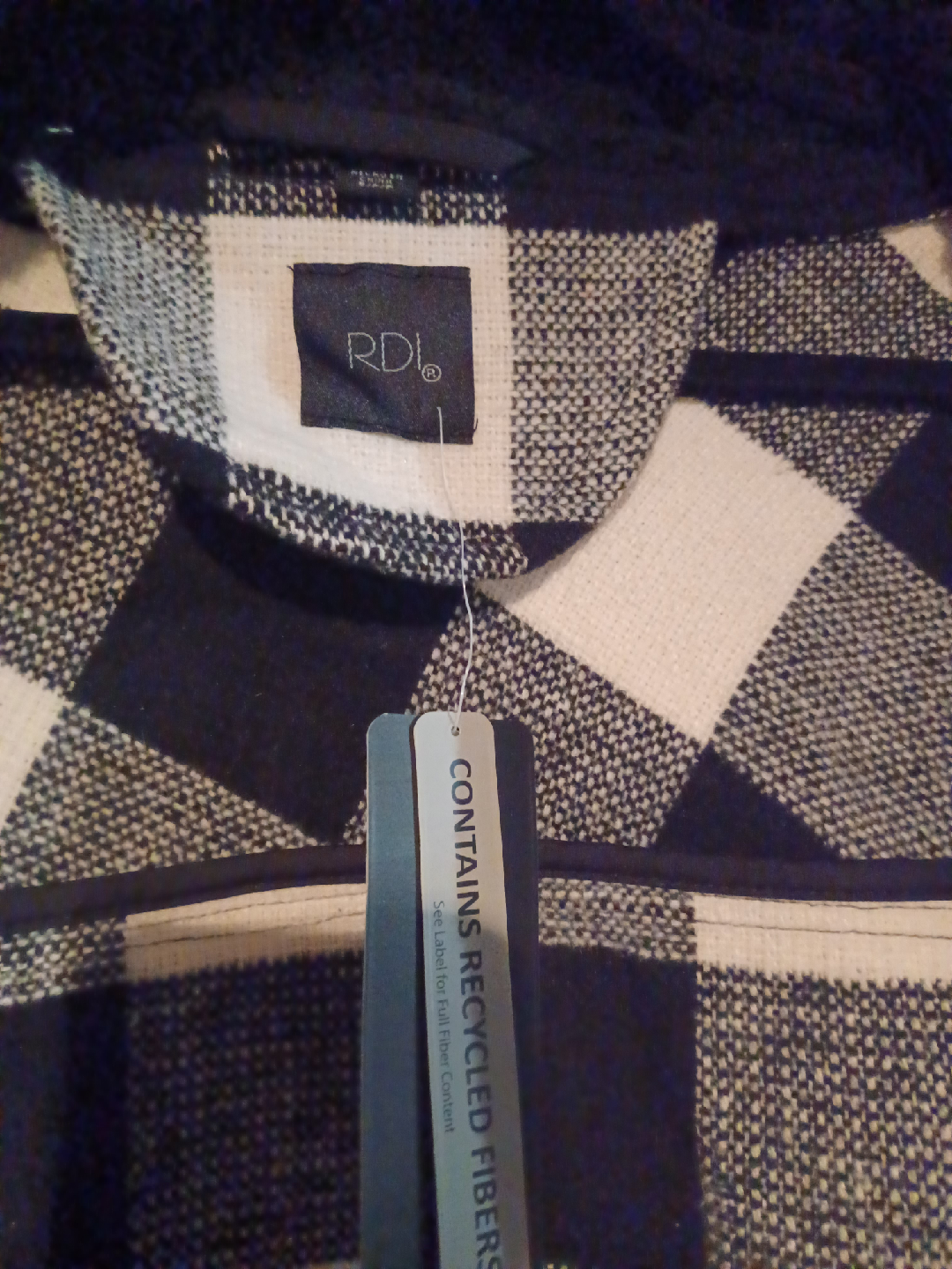 RDI Black & White Plaid Hooded Coat - photo 4