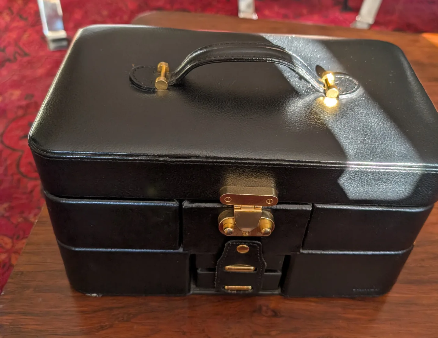Black Leather Jewelry Box thumbnail