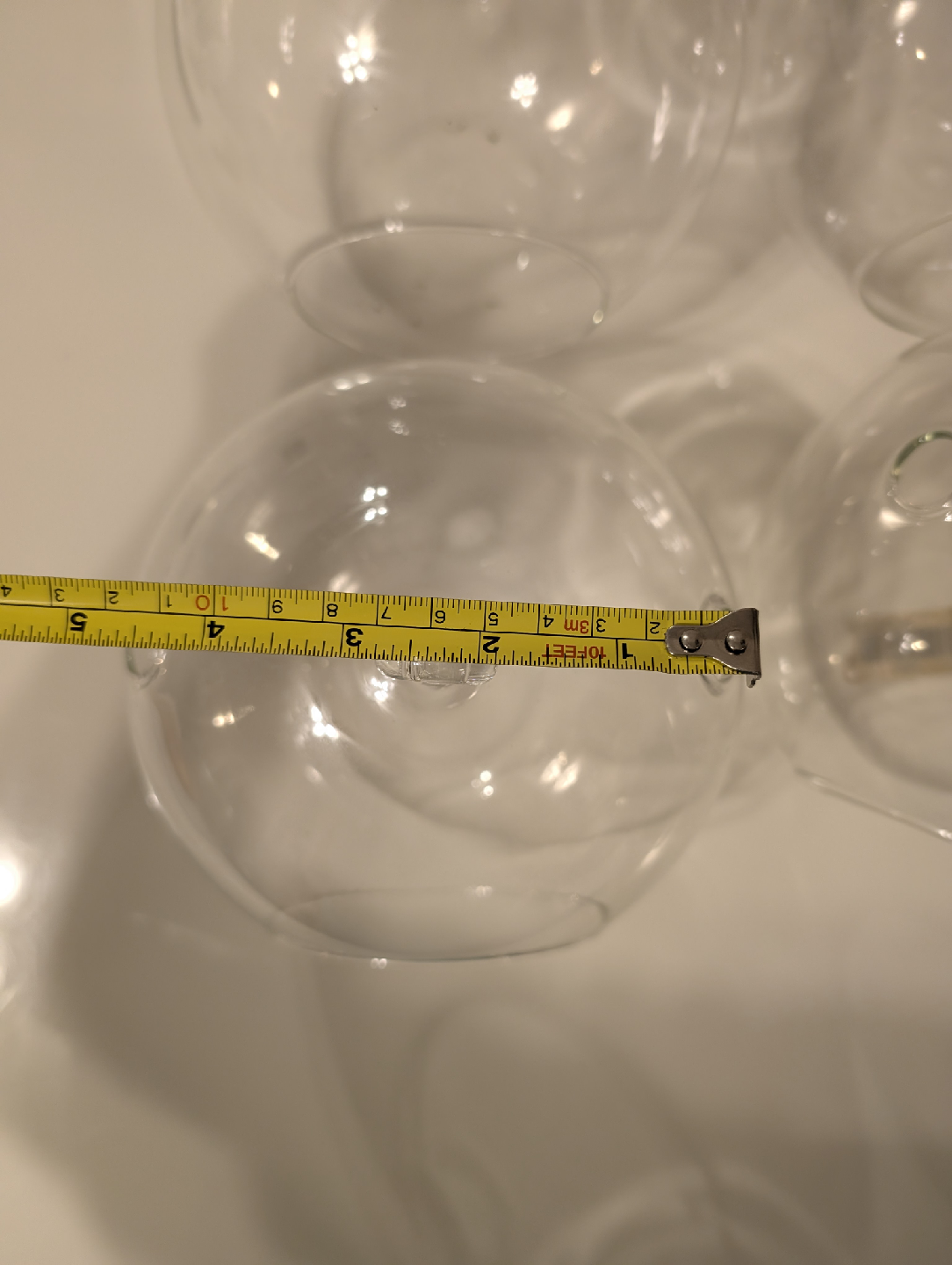 4 Clear Glass Hanging Terrarium Globes - 4" Diameter - photo 3