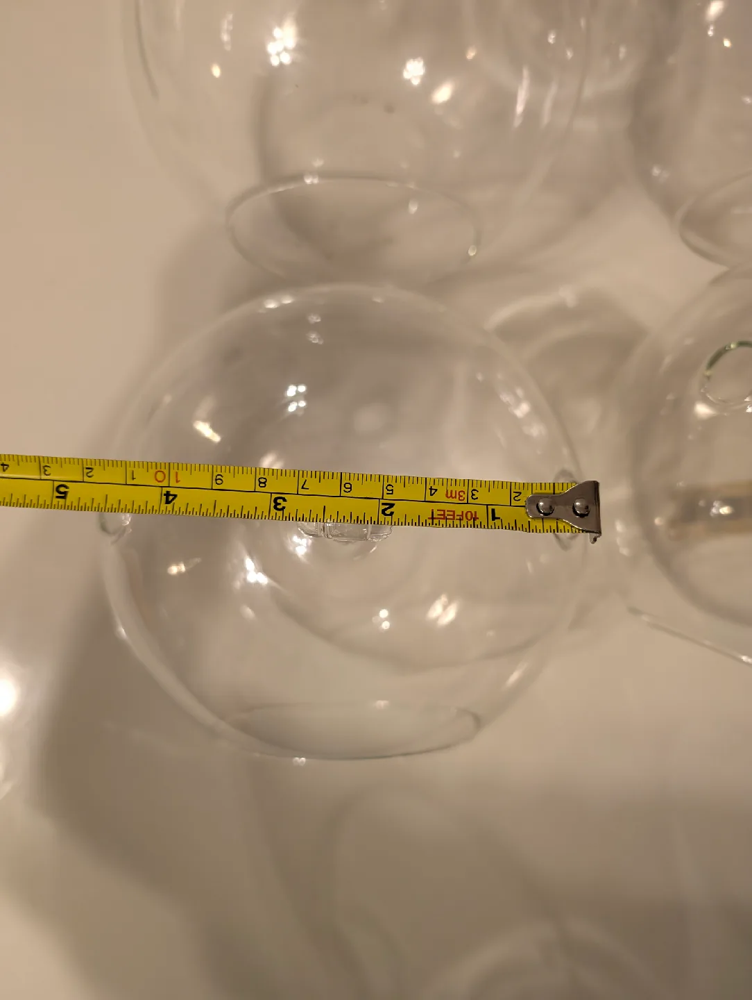 4 Clear Glass Hanging Terrarium Globes - 4" Diameter image indicator(3)