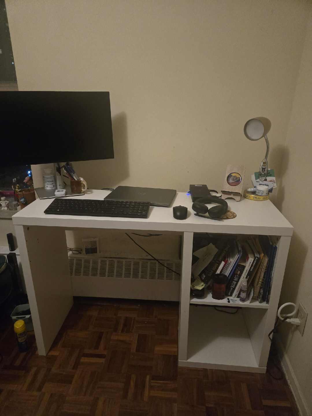 IKEA White Desk with Shelves