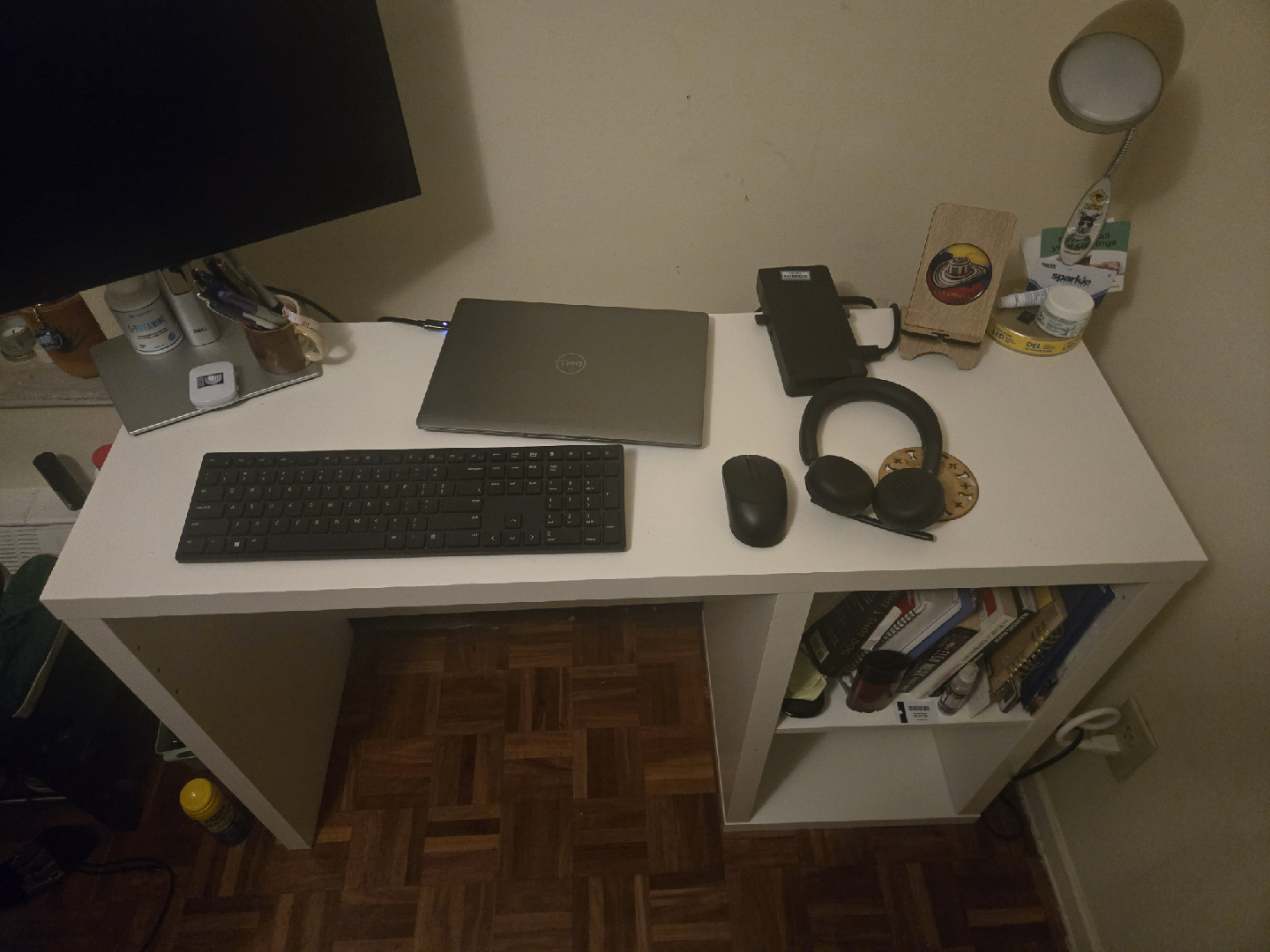 IKEA White Desk with Shelves - photo 2