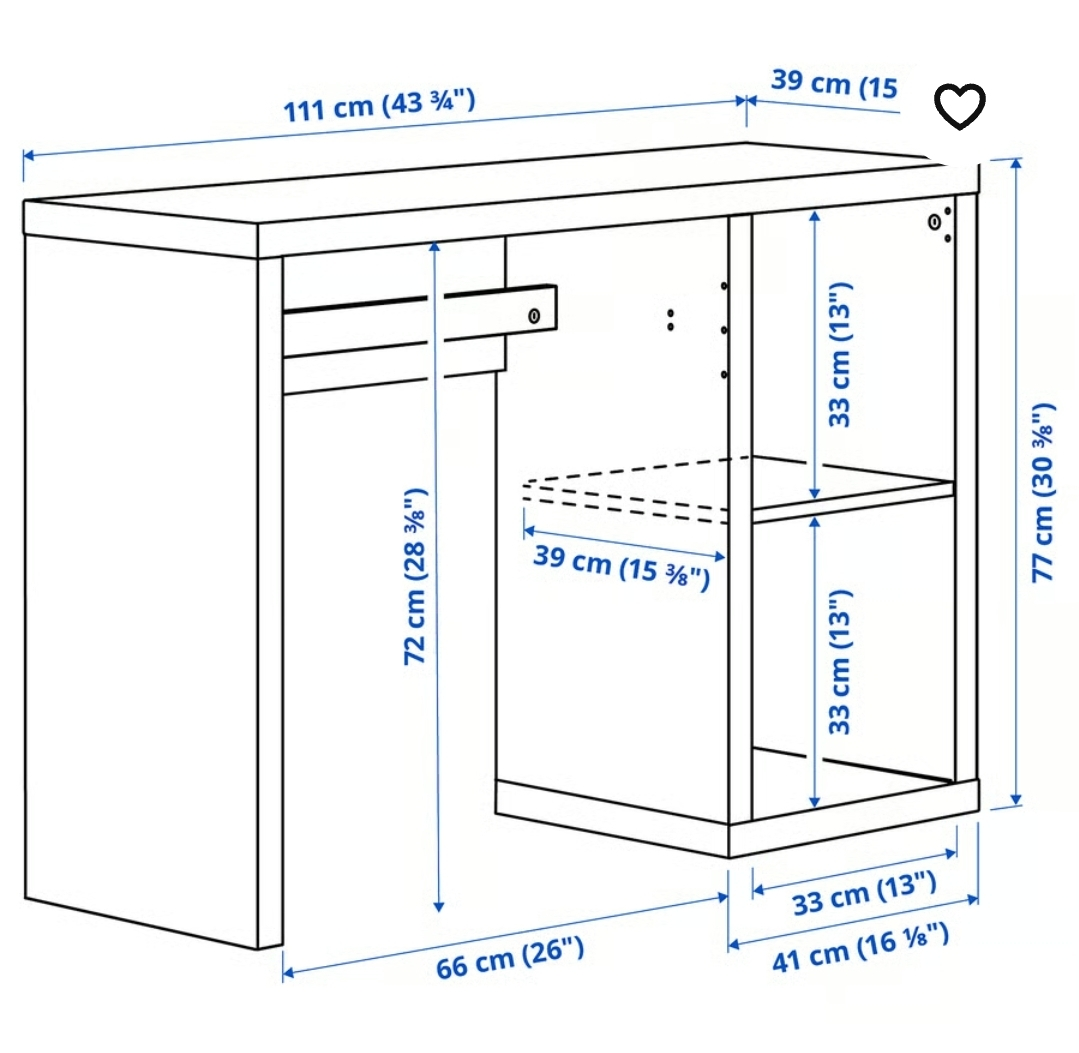 IKEA White Desk with Shelves - photo 4