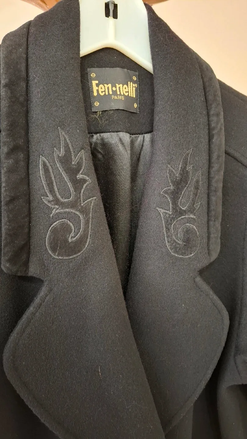 Fen-nelli Black Wool Coat image indicator(3)