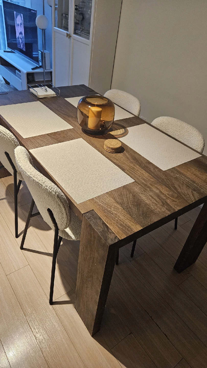 CB2 Blox 63" Rectangular Dining Table with 4 chairs - photo 2