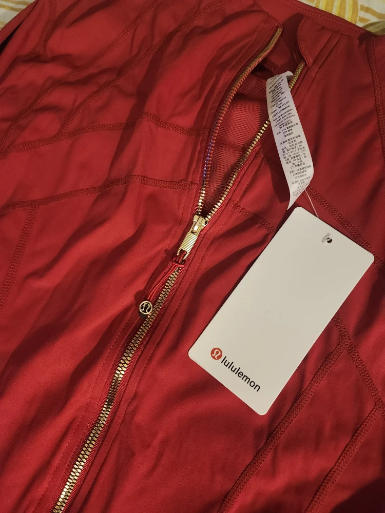 NWT Red Lululemon Define Jacket w/ Gold Accents - photo 3
