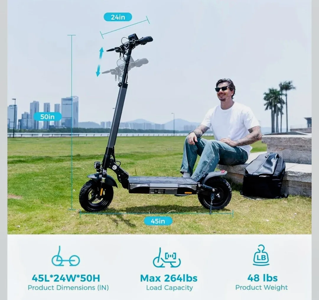 Electric Scooter for Adults - 28 MPH, 28 Mile Range image indicator(7)