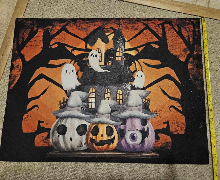 Halloween Doormat with Haunted House Design - photo 2