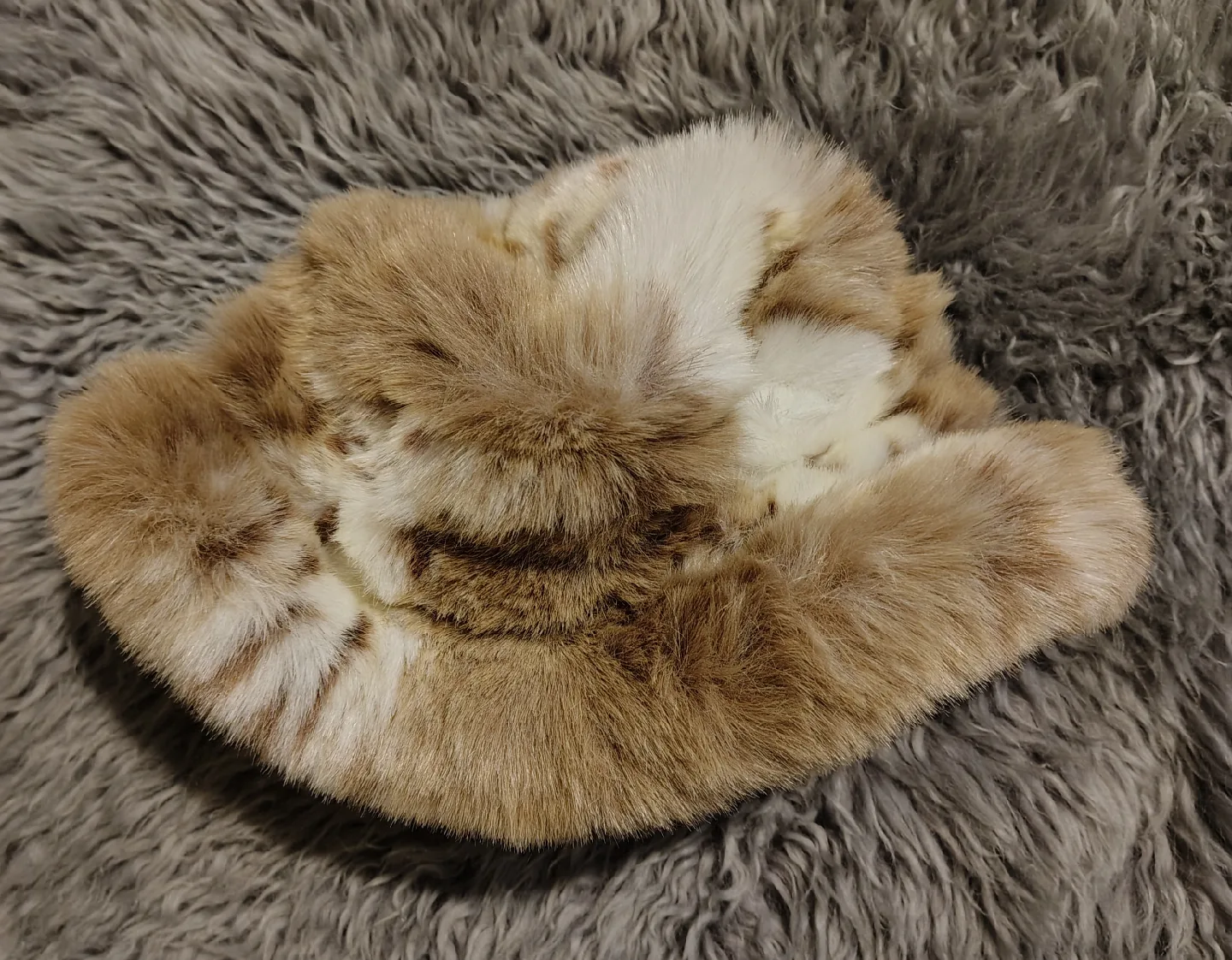 Parkhurst Faux Fur Hat - Brown & White thumbnail