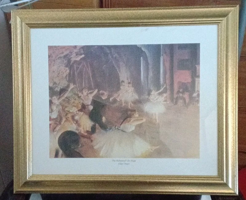 Edgar Degas Framed Print - The Rehearsal On Stage thumbnail