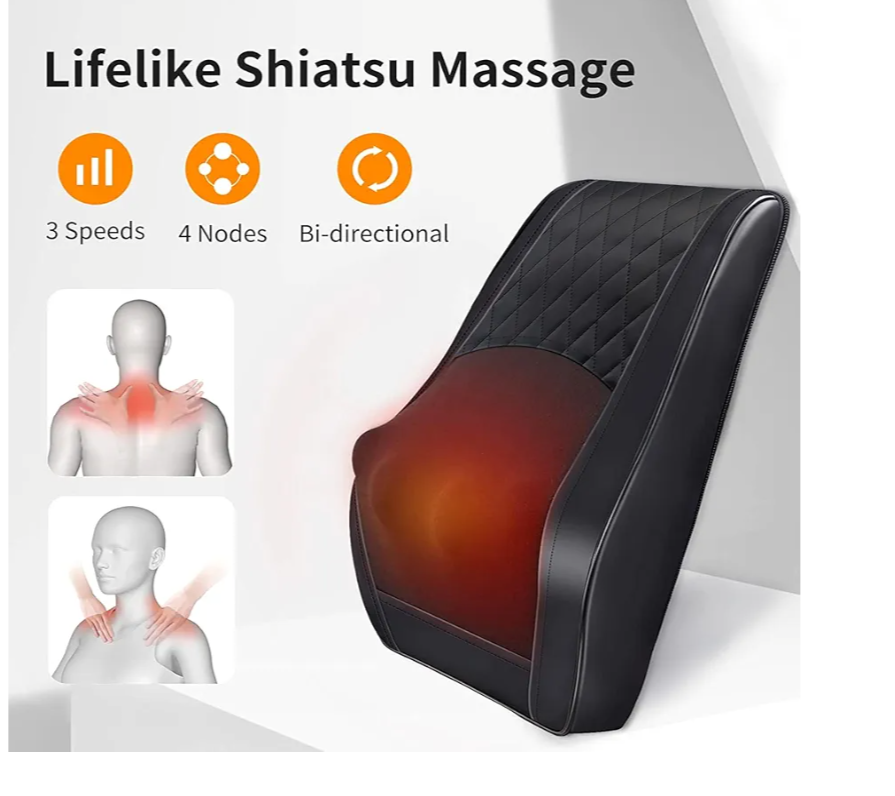 Shiatsu Back Massager with Heat & Remote - photo 2