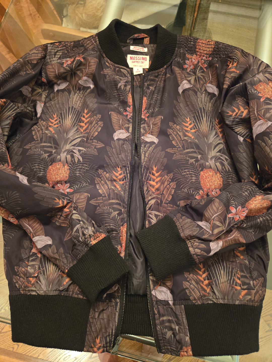 Massimo Dutti Floral Bomber Jacket