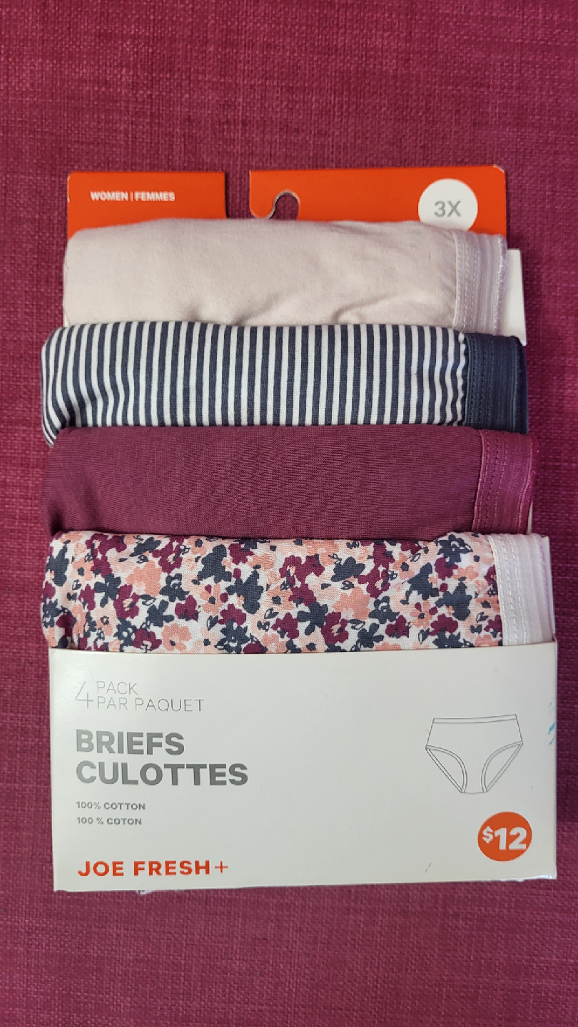 Joe Fresh+ Briefs 4-Pack, Size 3X, New