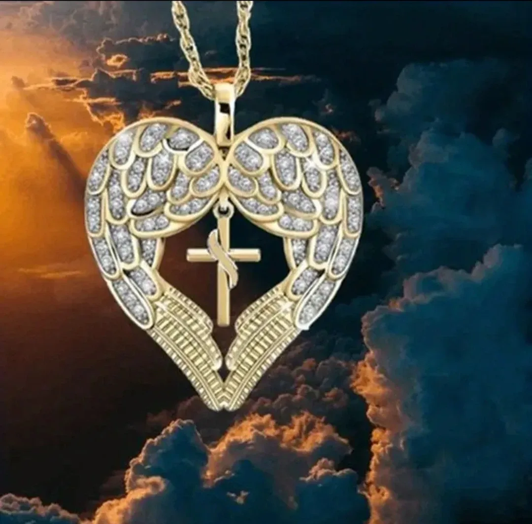 Heart Wing Cross Necklace image indicator(6)