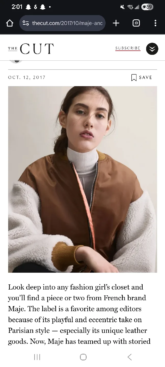 Maje x Schott Bomber Jacket - Size 36 image indicator(7)