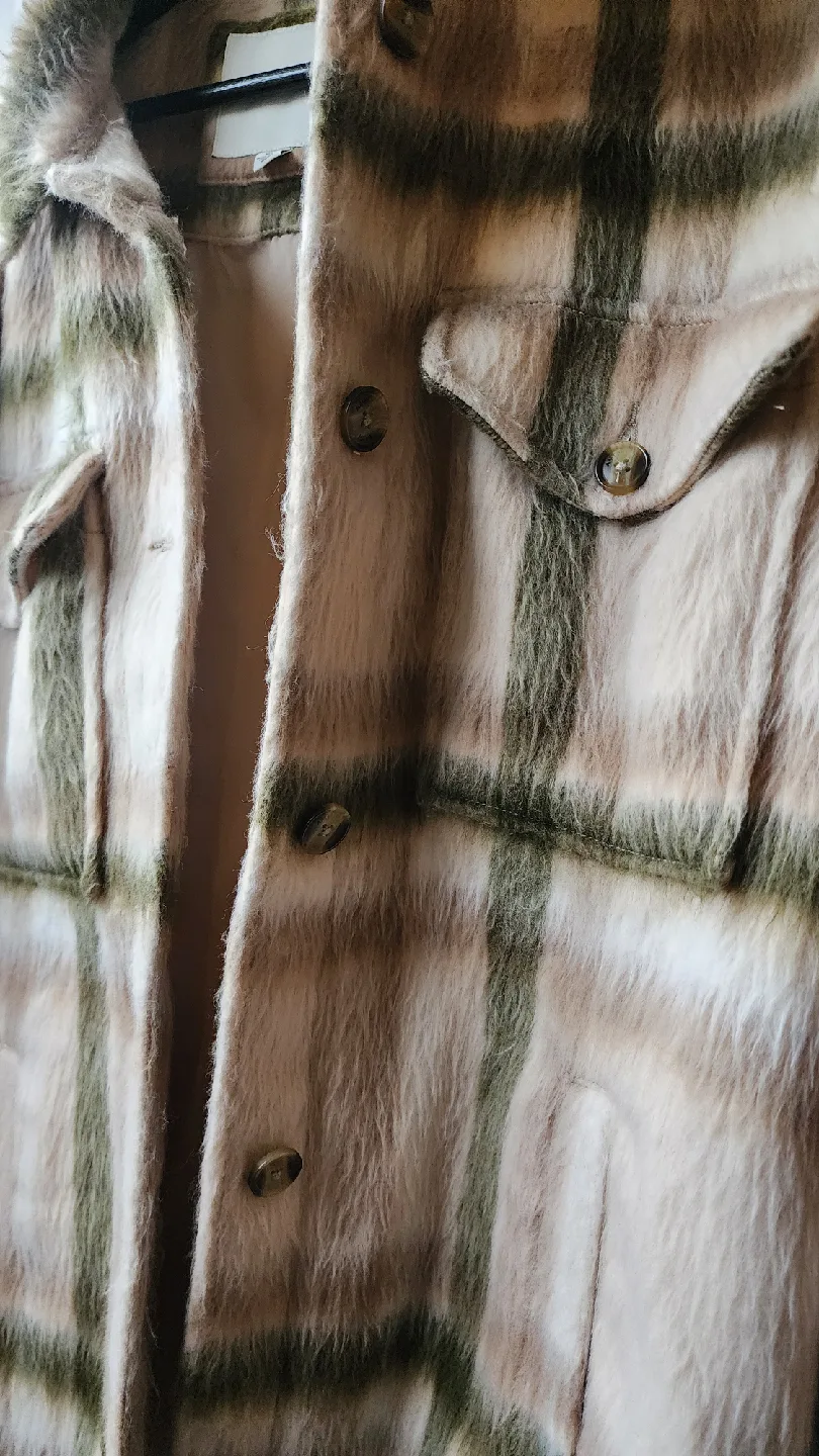 American Eagle Plaid Flannel Shacket image indicator(5)