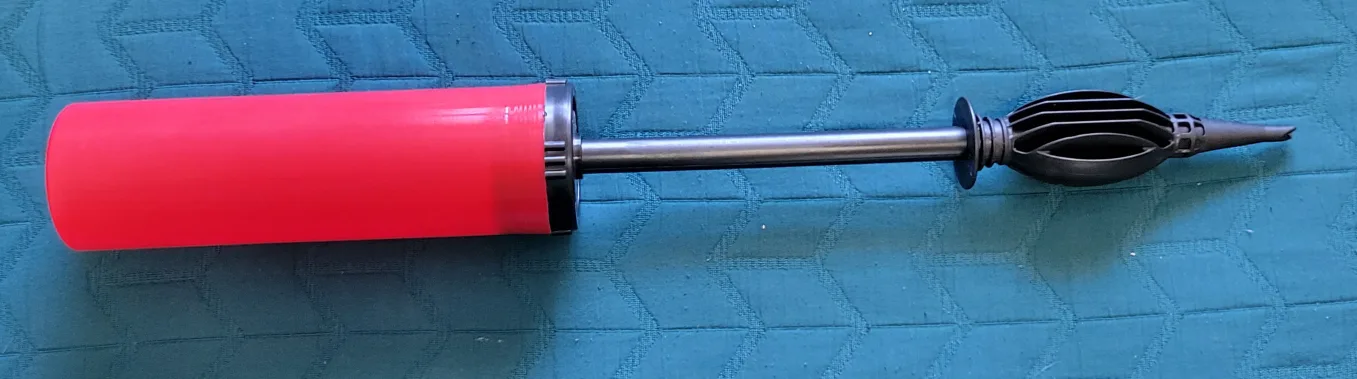 Red Plastic Balloon Hand Air Pump image indicator(2)