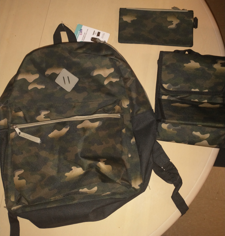 Camo Backpack, Lunch Bag & Pencil Case Set