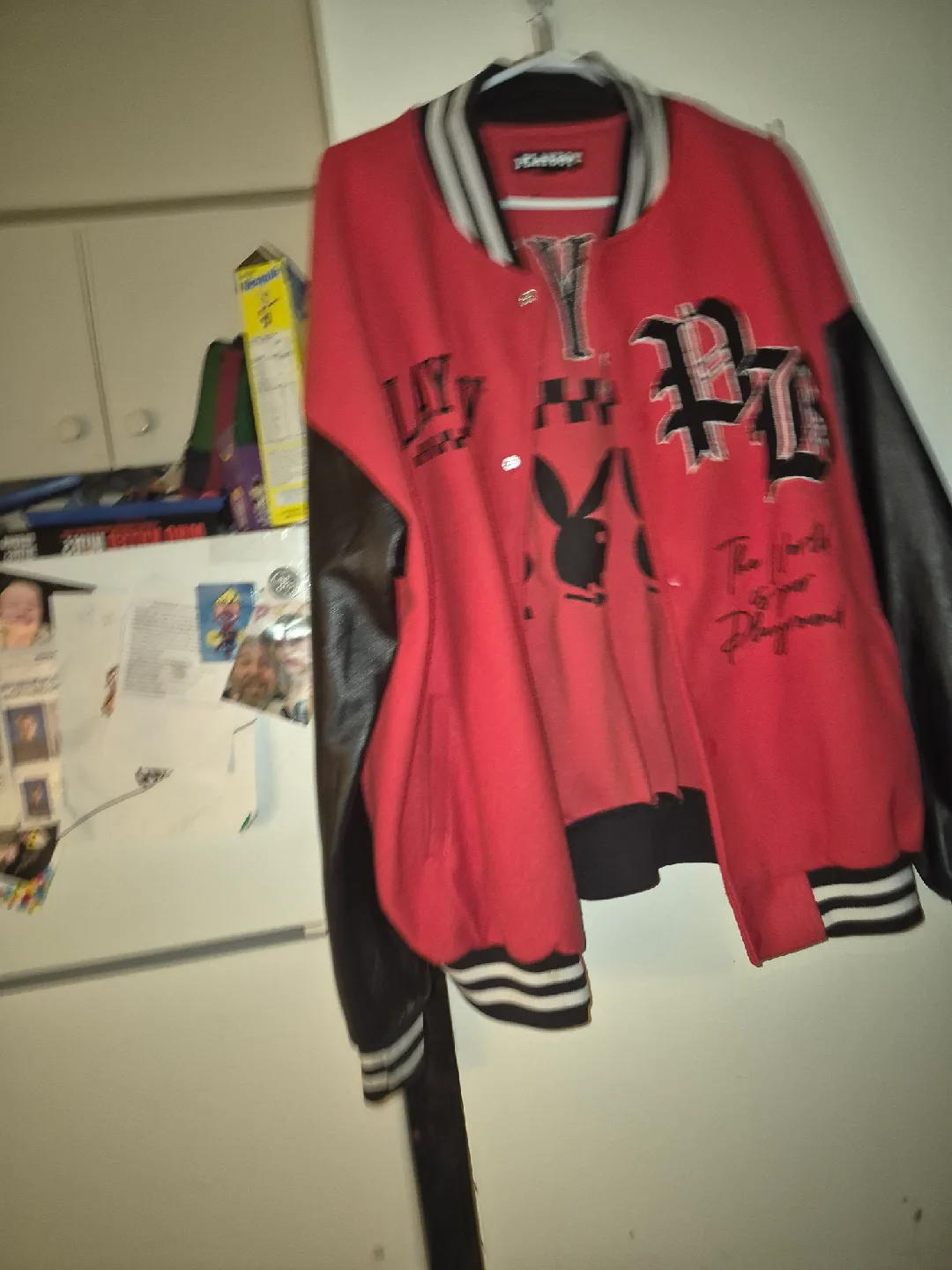 Playboy Varsity Jacket, Red & Black image indicator(2)