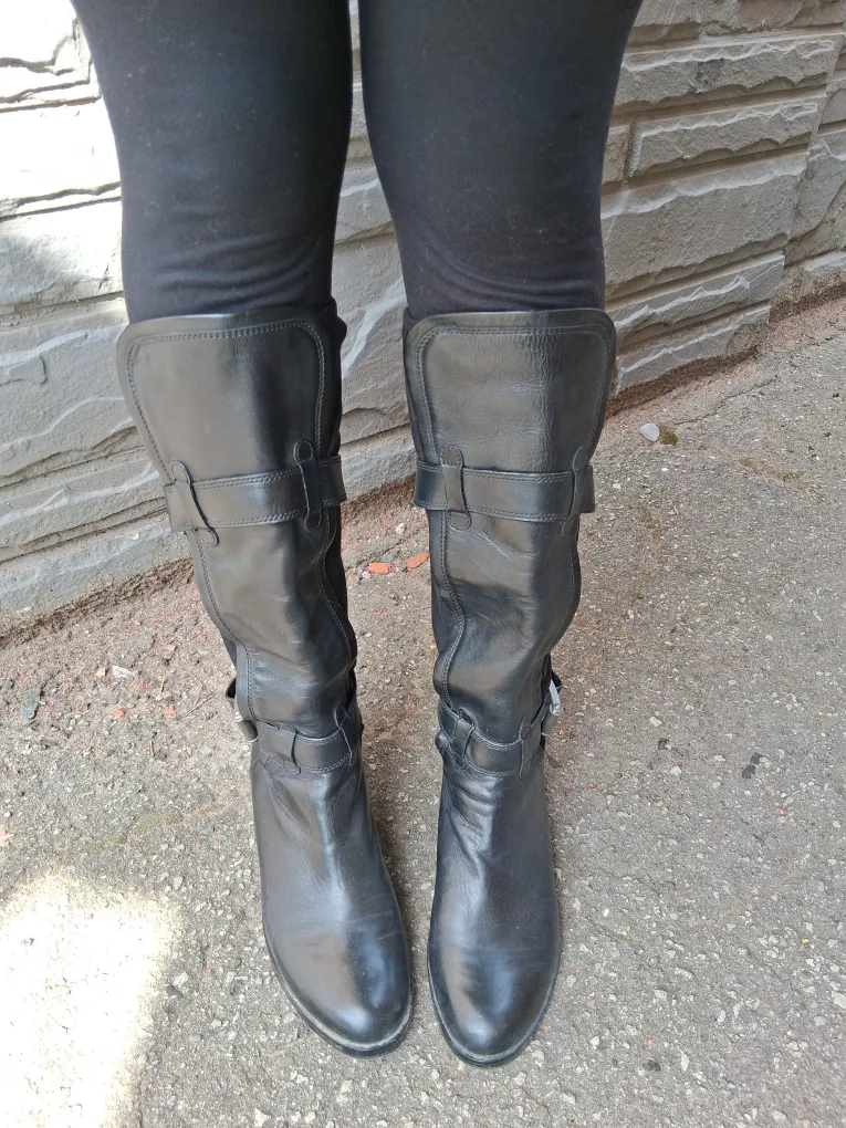suede and leather fall boots 🧡 thumbnail