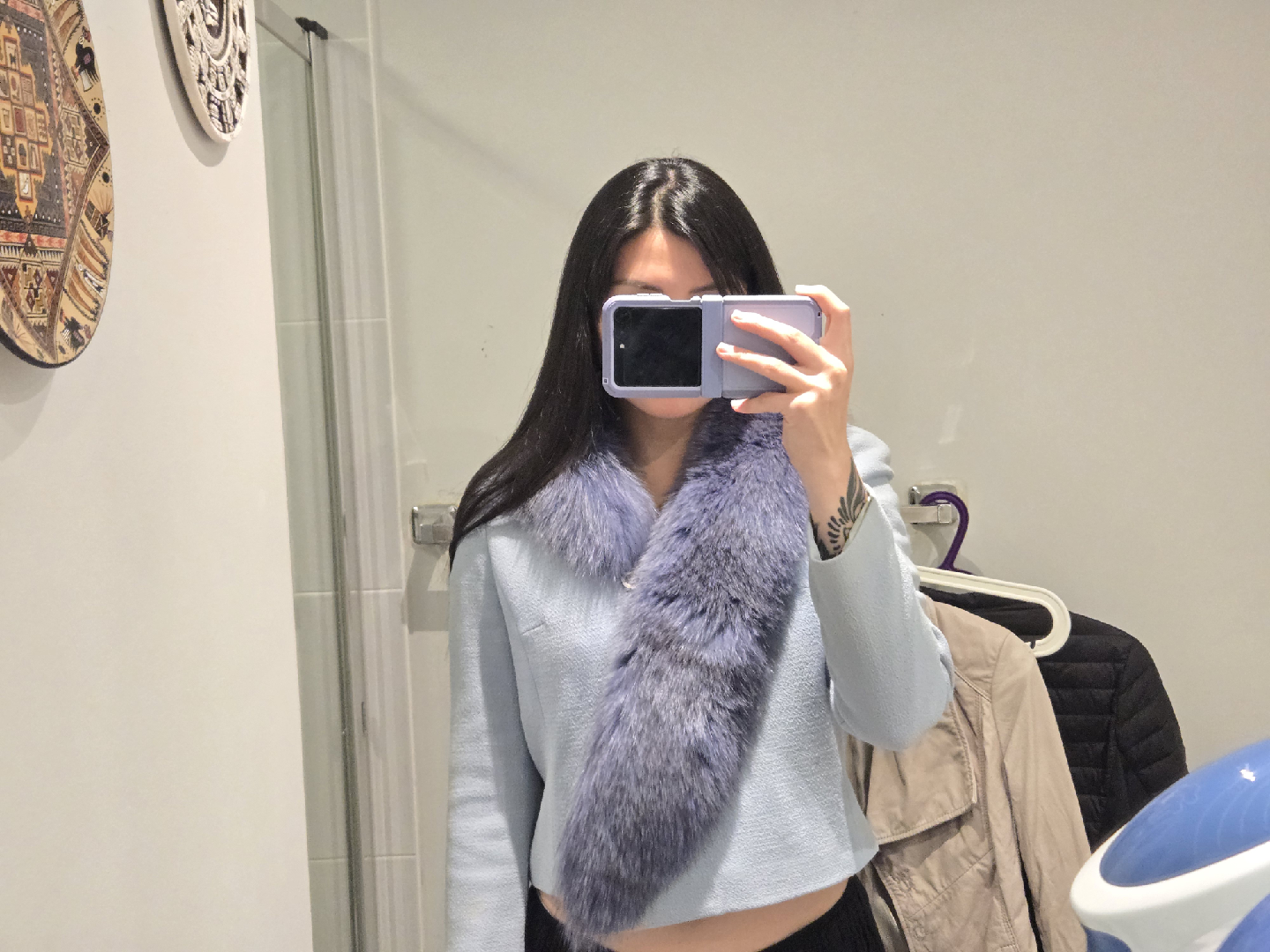 Light baby Blue fur Jacket/blazer - photo 2
