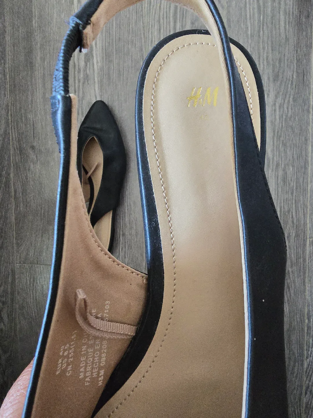 H&M Black Slingback Flats - Size 40 image indicator(4)