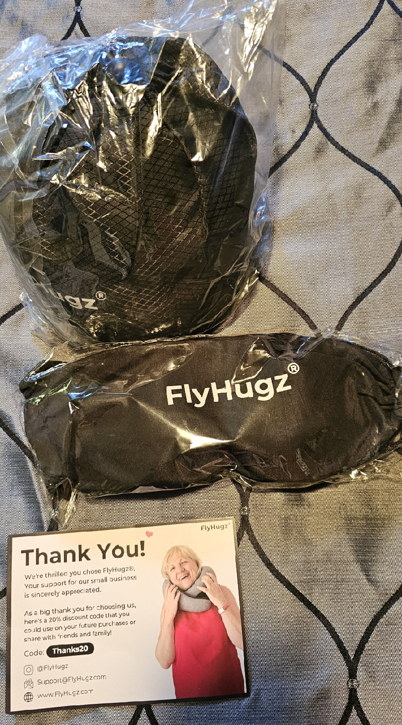 FlyHugz Travel Neck Pillow - Compact & Comfy!