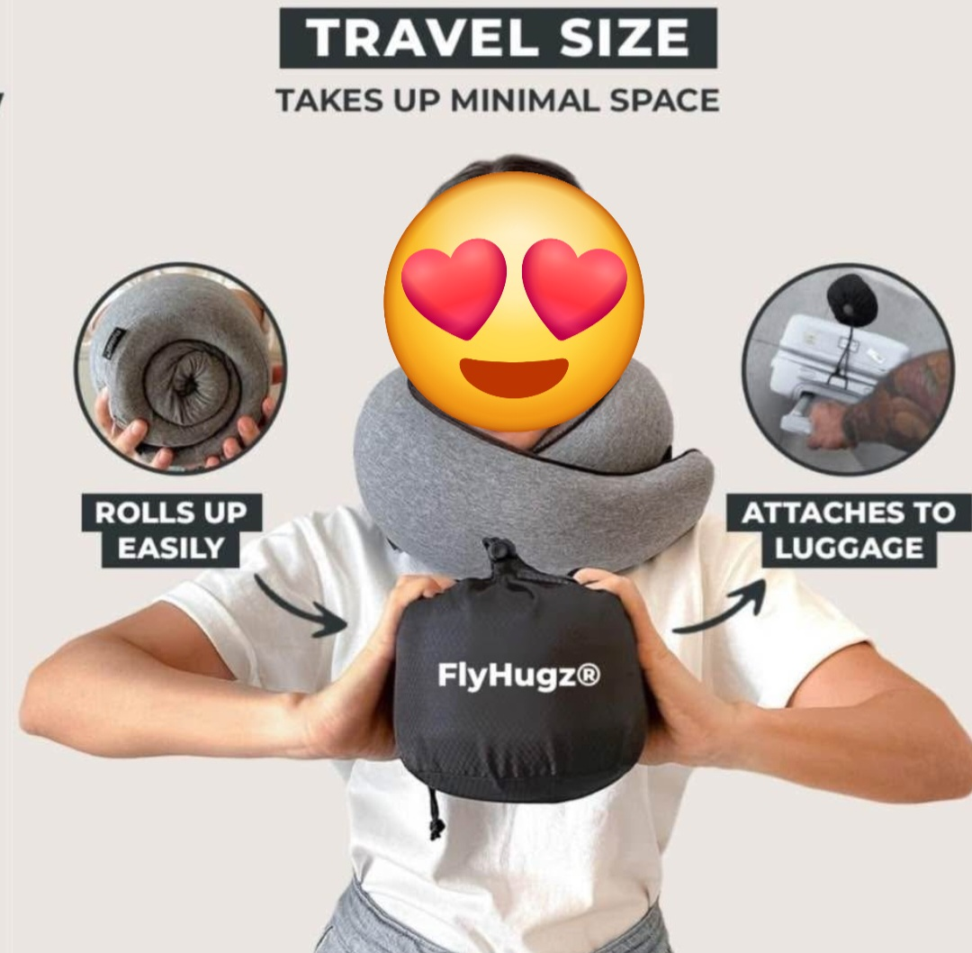 FlyHugz Travel Neck Pillow - Compact & Comfy! - photo 3