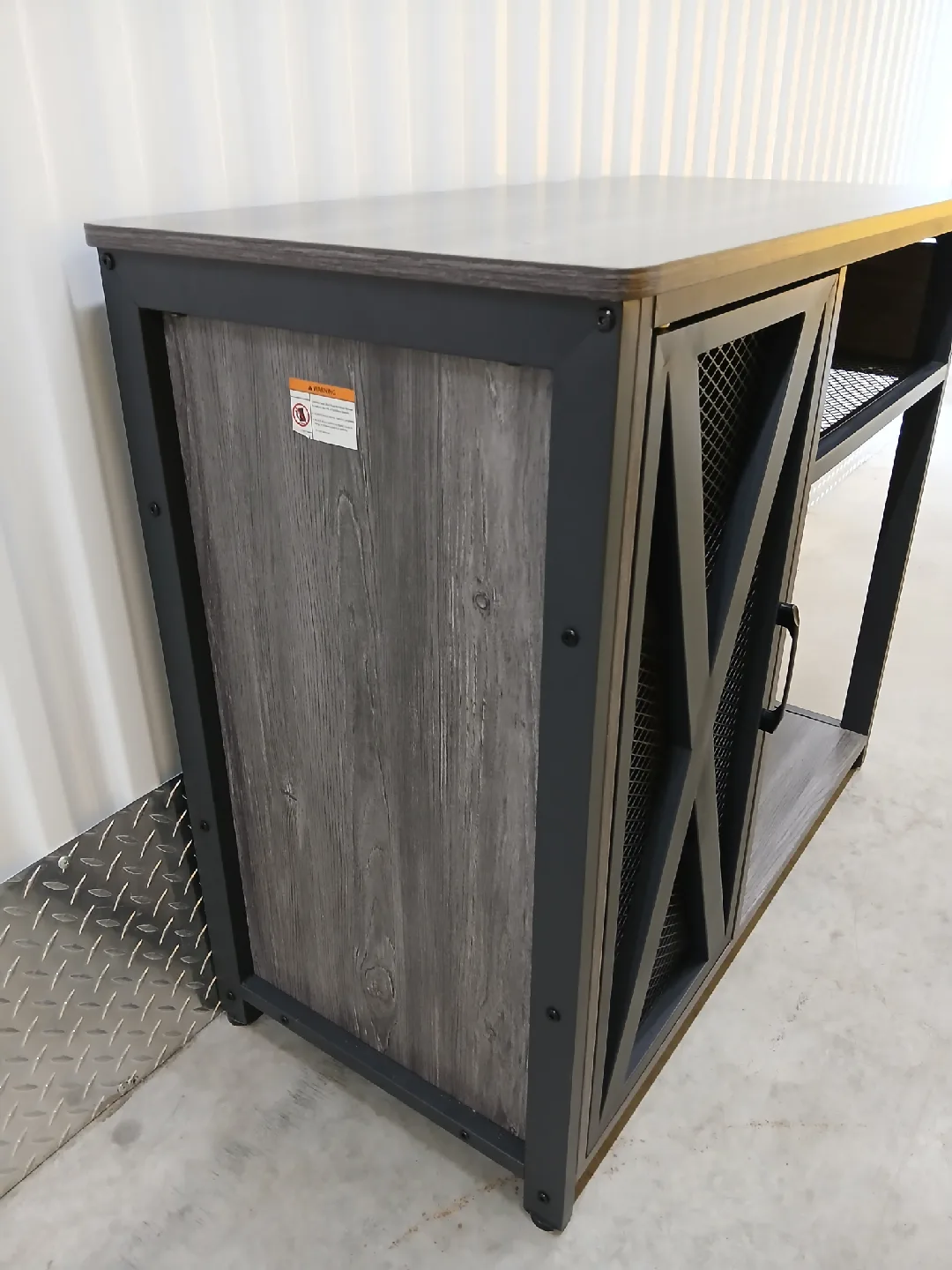 Gray Wood & Metal Accent Cabinet🥕 image indicator(4)