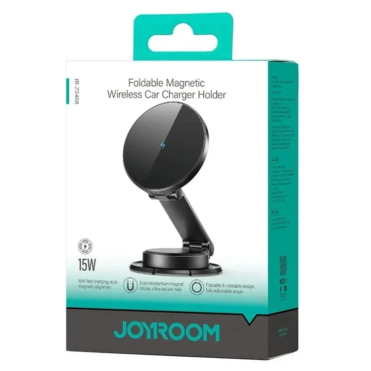 JOYROOM Foldable Magnetic Wireless Car Charger Holder - NEW image indicator(2)