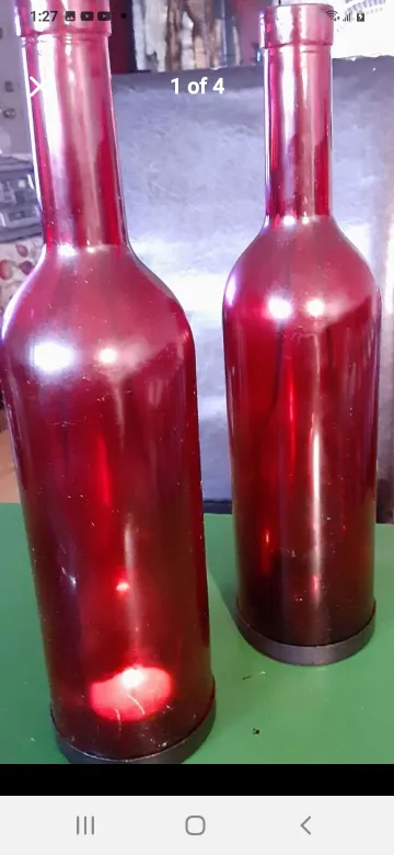 Red Wine Bottle Candle Holders (Set of 2) image indicator(3)
