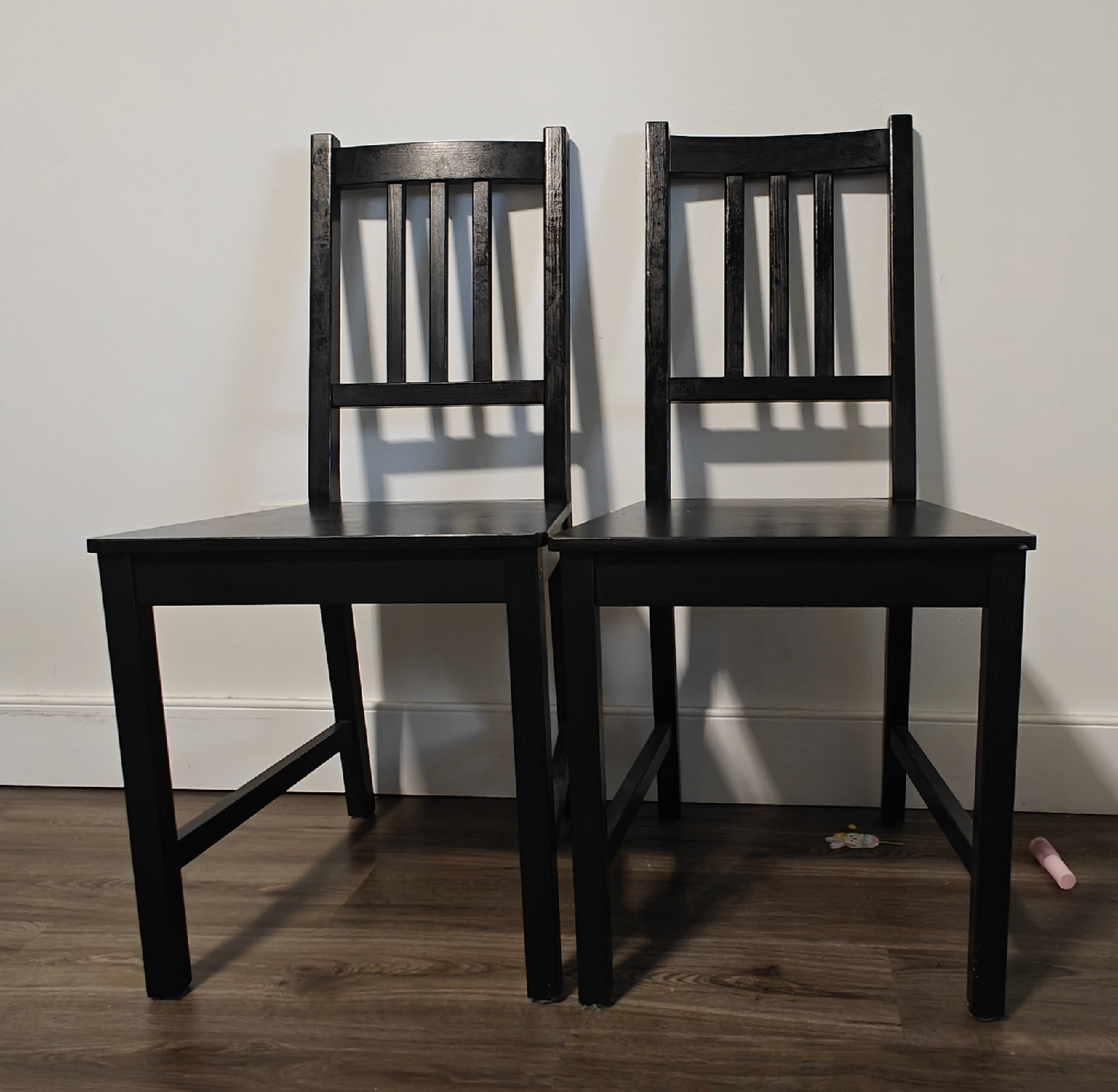 Set of 2 Black Dining Chairs - photo 3