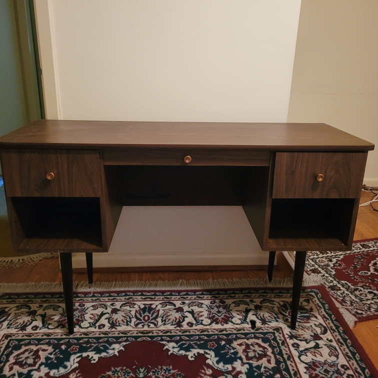 mcm wooden Desk with Drawers