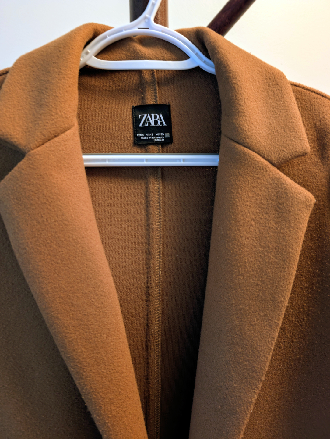 Zara Lapel Collar Coat - Size S